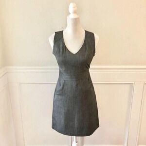 Gap Charcoal Sheath Dress w Pockets 0